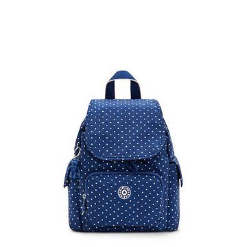 Kipling City Pack Mini Printed Backpacks Soft Dot Blue | AU 1496PJ